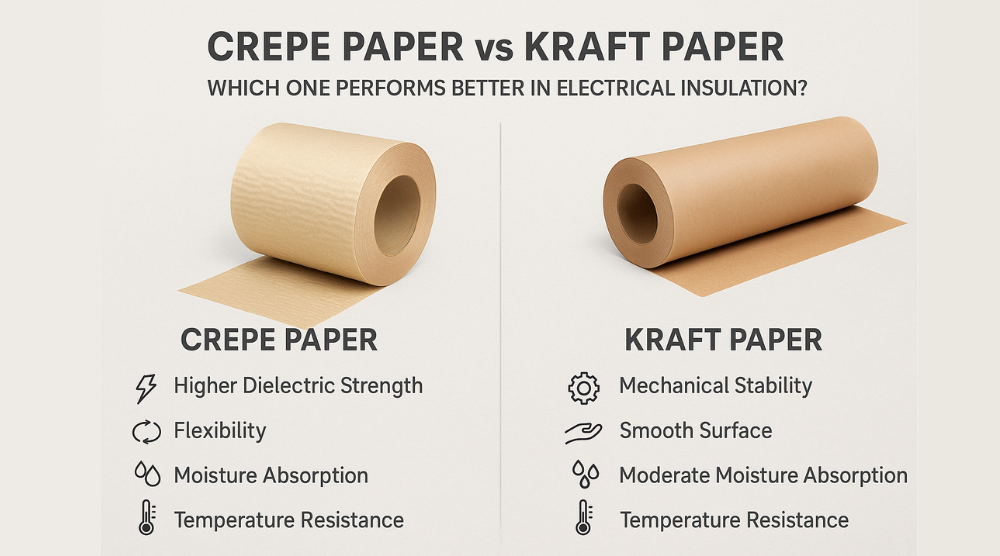 Crepe Paper vs Kraft Paper: Which One Performs Better in Electrical Insulation? | DOMADIA™