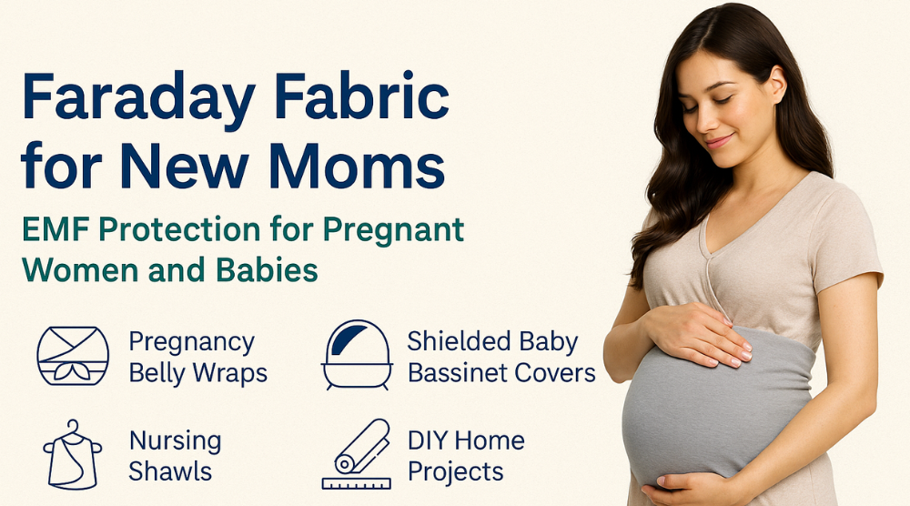 Faraday Fabric for New Moms: EMF Protection for Pregnant Women and Babies