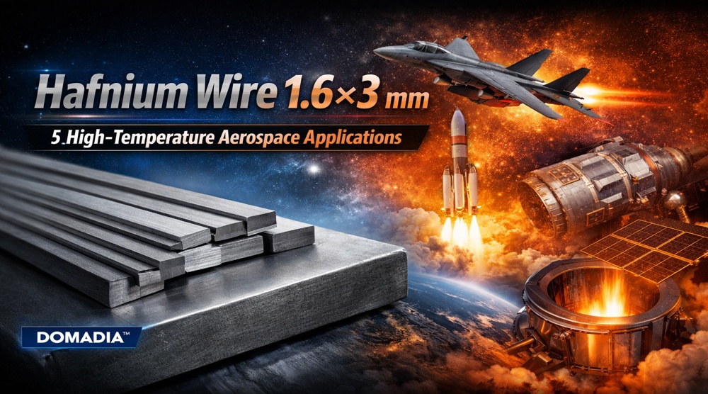 Hafnium Wire 1.6×3 mm 5 Powerful High-Temperature Aerospace Applications | DOMADIA™ 1 Hafnium Wire 1.6×3 mm 5 Powerful High-Temperature Aerospace Applications | DOMADIA™