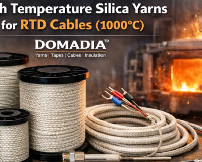 High Temperature Silica Yarns for RTD Cables (1000°C) | DOMADIA™ 7 High Temperature Silica Yarns for RTD Cables (1000°C) | DOMADIA™