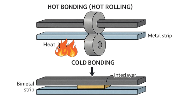 Hot vs Cold Bonding of Bimetallic Strips