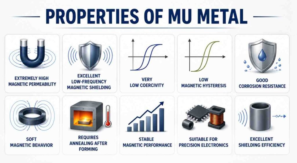 What Materials Are Similar to Mu Metal? 9 Powerful Alternatives for Magnetic Shielding 3 Mu Metal Properties 1