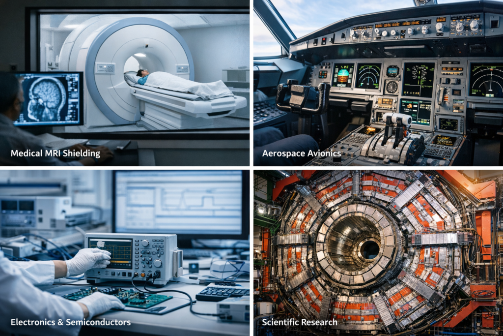What Is Mu-Metal (UNS N14080) and How It Works in Magnetic Shielding | DOMADIA™ 2 Mu Metal shielding in diverse fields