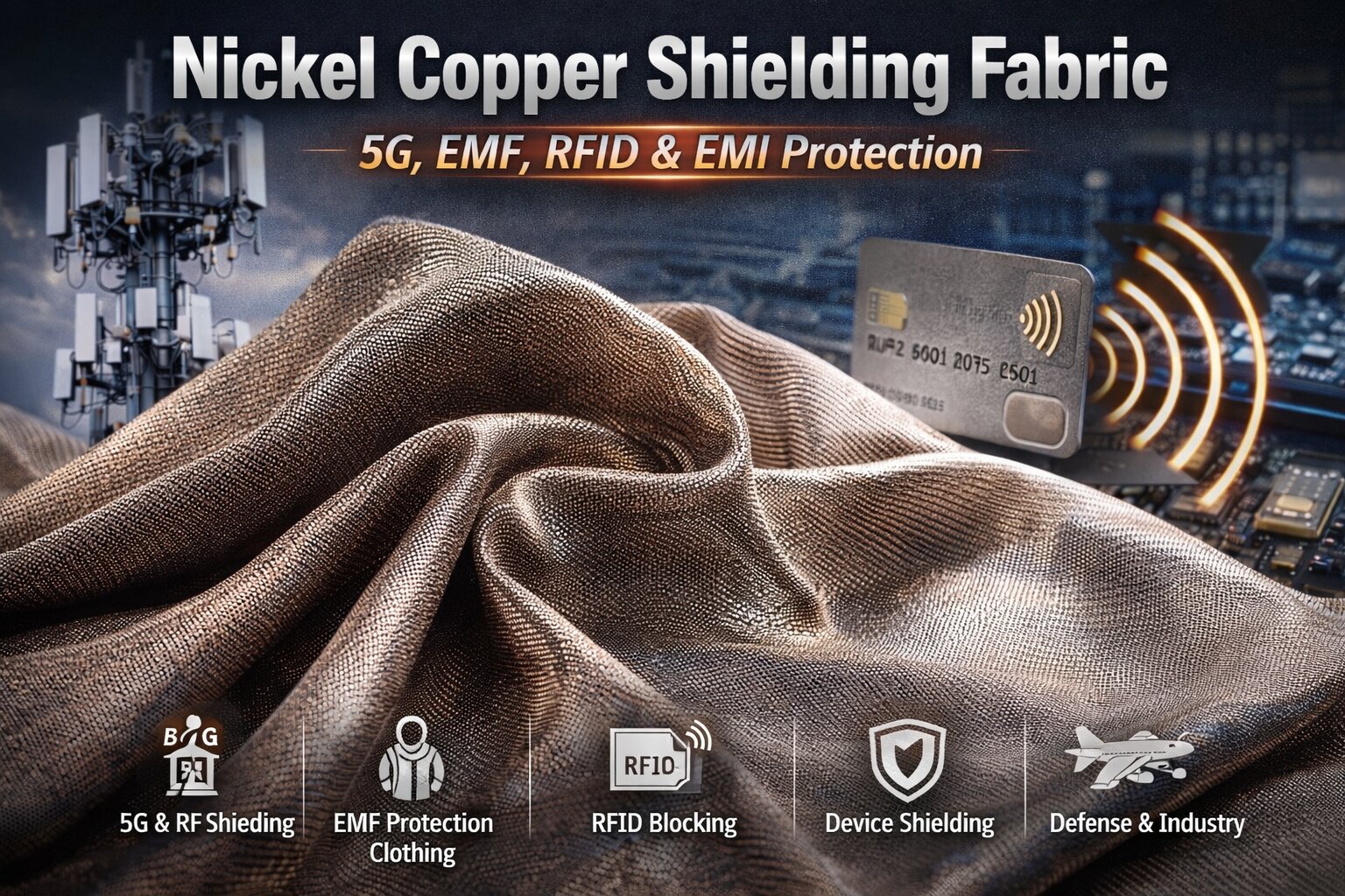 RFID Copper Nickel Metal Faraday Fabrics 1 RFID Copper Nickel Metal Faraday Fabrics