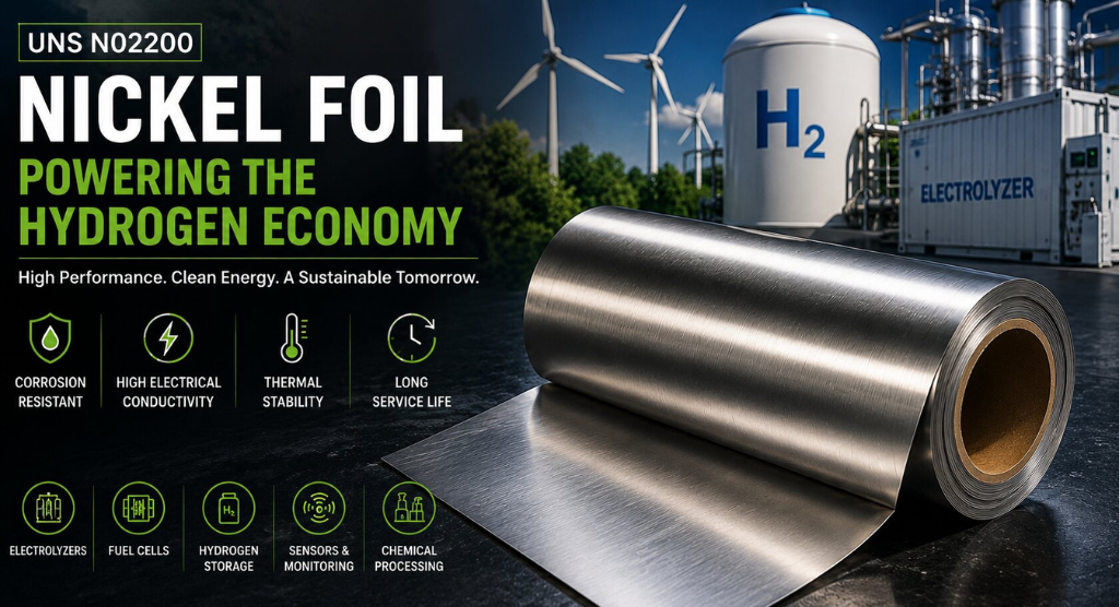 UNS N02200 Nickel Foil: 7 Powerful Applications in the Hydrogen Economy 1 UNS N02200 Nickel Foil: 7 Powerful Applications in the Hydrogen Economy