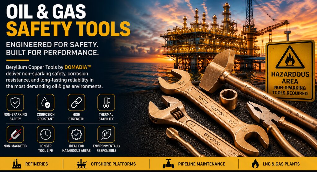Oil Gas Safety Tools: 7 Powerful Advantages of Beryllium Copper Tools by DOMADIA™ 1 Oil Gas Safety Tools: 7 Powerful Advantages of Beryllium Copper Tools by DOMADIA™