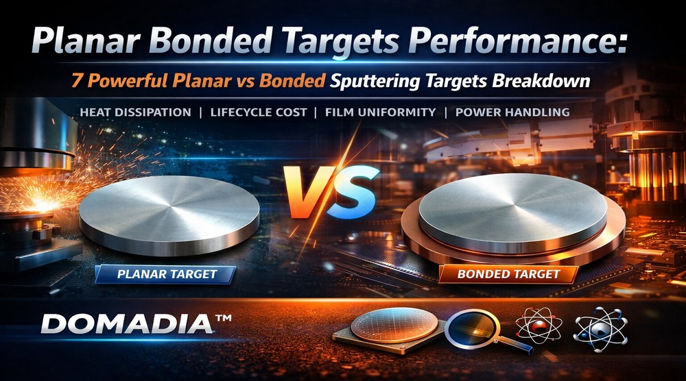 Planar Bonded Targets Performance: 7 Powerful Planar vs Bonded Sputtering Targets Breakdown | DOMADIA™ 1 Planar Bonded Targets Performance: 7 Powerful Planar vs Bonded Sputtering Targets Breakdown | DOMADIA™