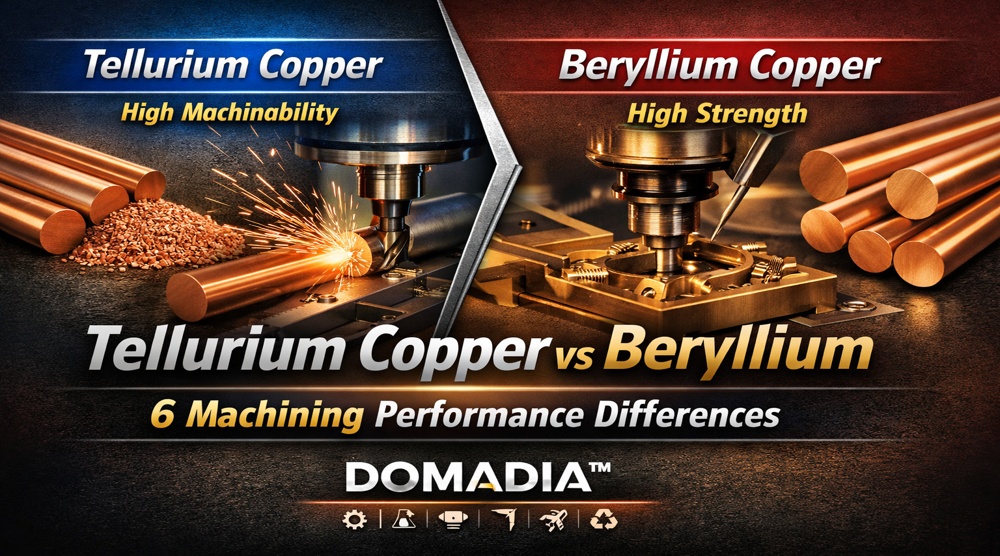Tellurium Copper vs Beryllium: 6 Powerful Machining Performance Differences | DOMADIA™ 1 Tellurium Copper vs Beryllium: 6 Powerful Machining Performance Differences | DOMADIA™