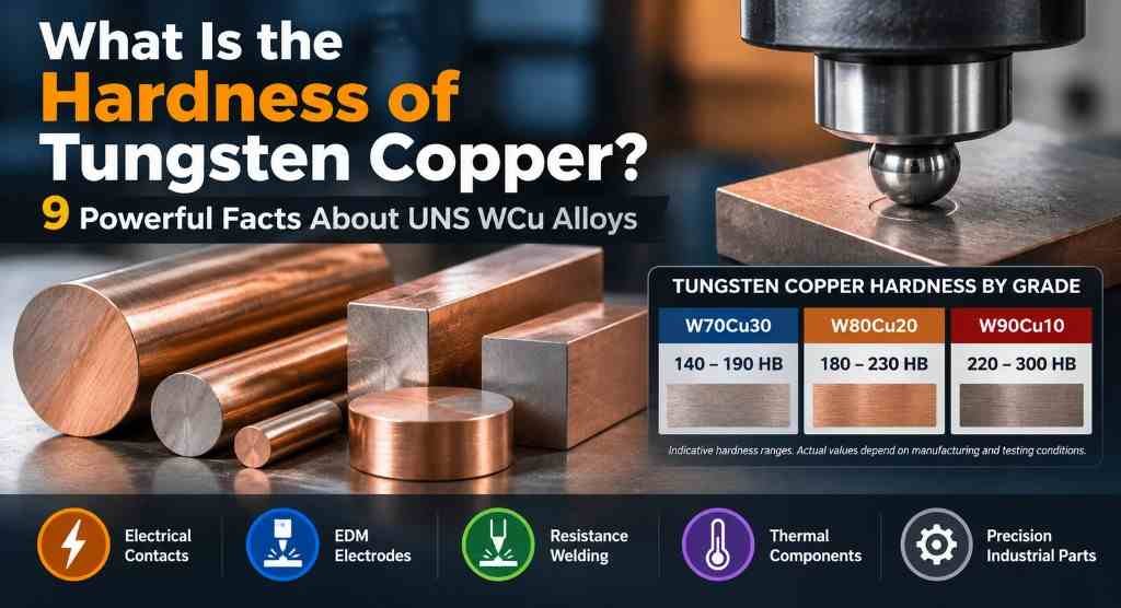 What Is the Hardness of Tungsten Copper? 9 Powerful Facts About UNS WCu Alloys 1 What Is the Hardness of Tungsten Copper? 9 Powerful Facts About UNS WCu Alloys