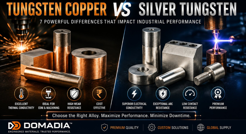 Tungsten Copper vs Silver Tungsten: 7 Powerful Differences That Impact Industrial Performance 1 Tungsten Copper vs Silver Tungsten: 7 Powerful Differences That Impact Industrial Performance
