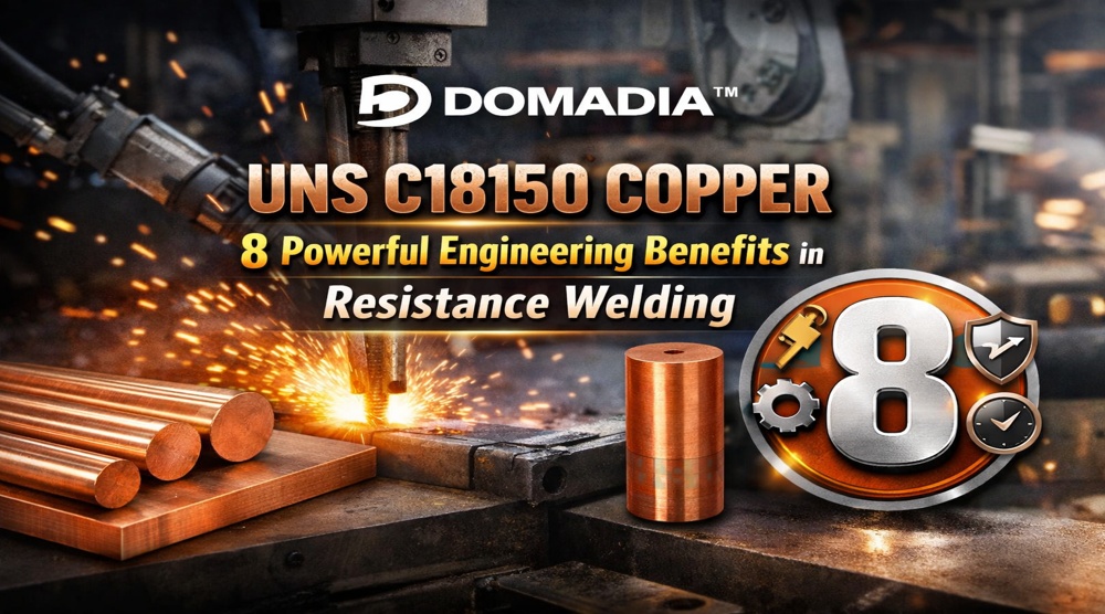 UNS C18150 Copper: 8 Powerful Engineering Benefits in Resistance Welding | DOMADIA™ 1 UNS C18150 Copper: 8 Powerful Engineering Benefits in Resistance Welding | DOMADIA™