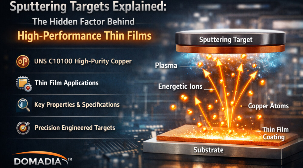 Sputtering Targets Performance: 7 Powerful Reasons UNS C10100 Defines High-Performance Thin Films | DOMADIA™ 1 Sputtering Targets Performance: 7 Powerful Reasons UNS C10100 Defines High-Performance Thin Films | DOMADIA™