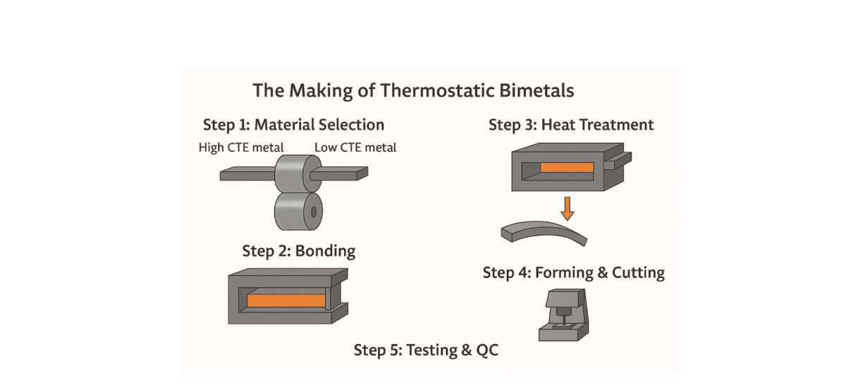 How Thermostatic Bimetals Are Made: From Raw Metals to Precision Strips