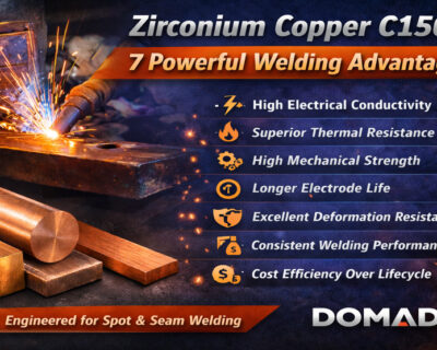 Zirconium Copper C15000 – 7 Powerful Welding Advantages | DOMADIA™ 2 Zirconium Copper C15000 – 7 Powerful Welding Advantages | DOMADIA™