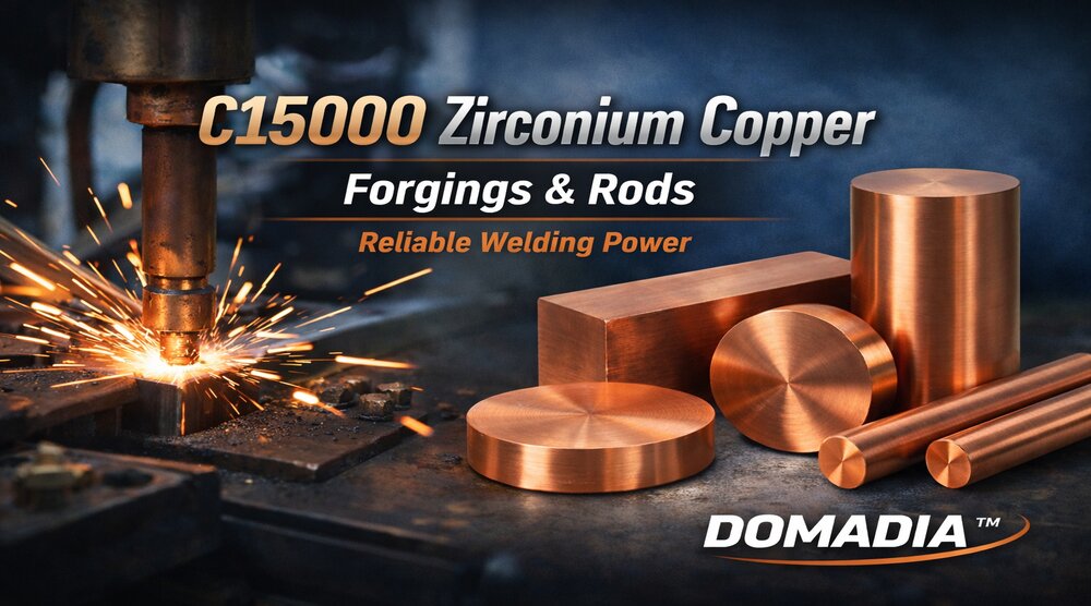 C15000 Zirconium Copper Forgings & Rods – Reliable Welding Power DOMADIA™ 1 C15000 Zirconium Copper Forgings & Rods – Reliable Welding Power DOMADIA™