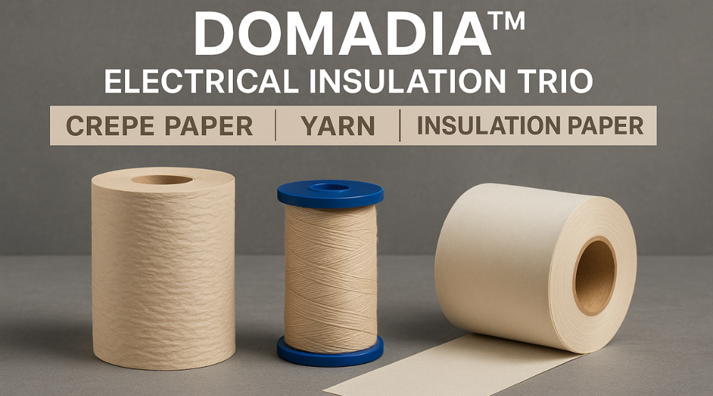 DOMADIA™ Electrical Insulation Trio: How Crepe Paper, Yarn & Insulation Paper Work Together