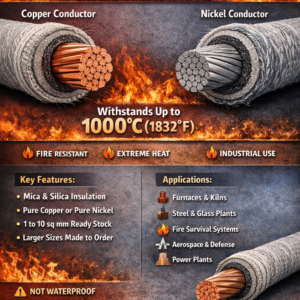 High Temperature Cables for 1000 degrees Celsius (1832.0°F)