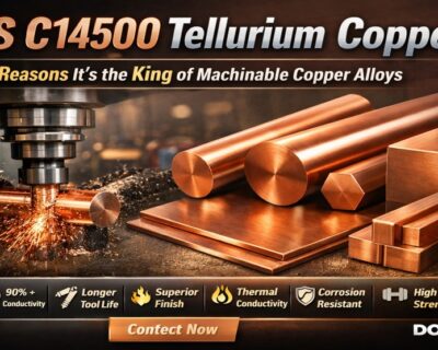 Tellurium Copper Alloy – 7 Powerful Reasons UNS C14500 Is the King of Machinable Copper Alloys | DOMADIA™ 1 Tellurium Copper Alloy – 7 Powerful Reasons UNS C14500 Is the King of Machinable Copper Alloys | DOMADIA™